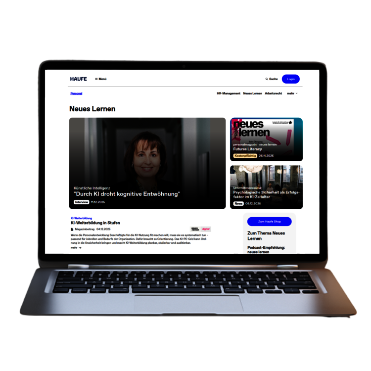 Landing Page Portal neues lernen