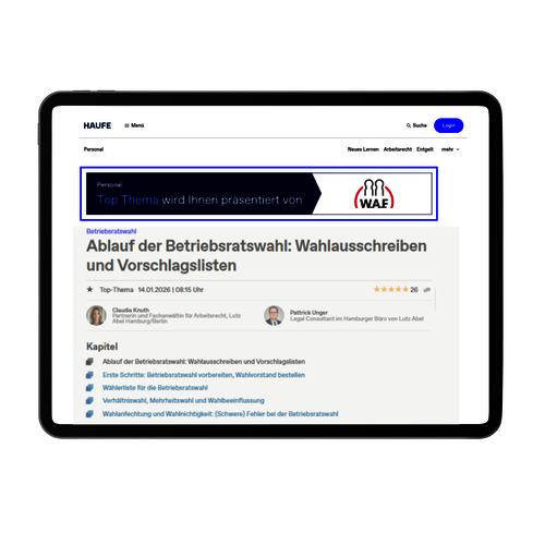 Sponsoring Themensponsoring Online Immobilien Wohnungswirtschaft Recht
